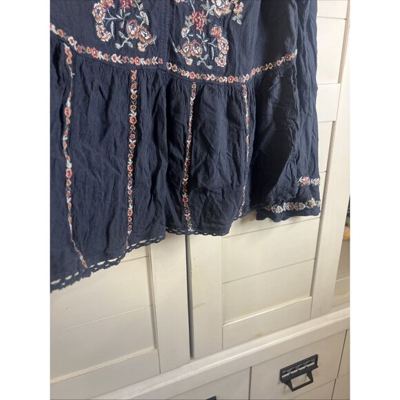 American Eagle Embroidered Bell Sleeve Top Size Large Women’s Floral Boho - Picture 4 of 10